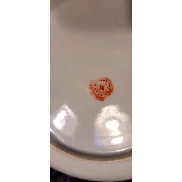 Vintage Teacup and Saucer Set Swan Crane Landscape Oriental Design - Picture 5 of 9